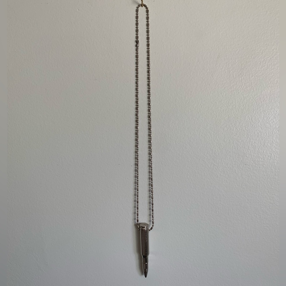 New vintage silver bullet necklace - Picture 4 of 10